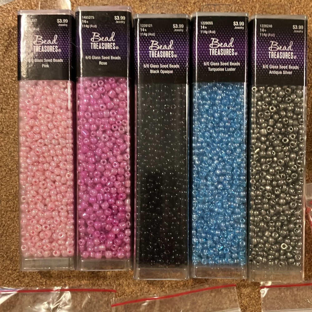 Lot of assorted beads, glass seed, beads, and AB, crafts - Picture 3 of 4